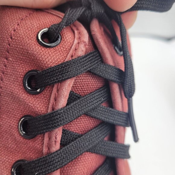 Dr. Martens Shoreditch Women's Sz 9 Canvas High Top Sneakers Boots Red - Picture 12 of 16